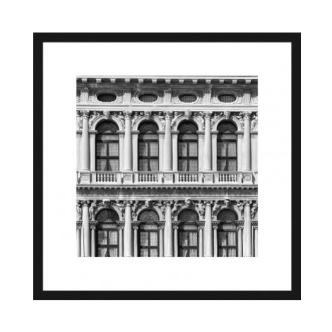 Rámovaný obraz Architektura 40x40 cm, černobílý Asko