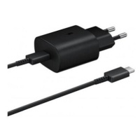 Samsung 25W USB-C cestovní nabíječka s kabelem černá (eko-balení)