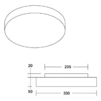 BRUMBERG BRUMBERG LED stropní svítidlo Celtis Mini, 3 000 K, modré