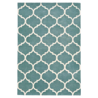 Modrý ručně tkaný vlněný koberec 80x150 cm Albany – Asiatic Carpets