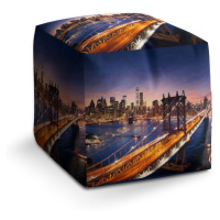 Sablio Taburet Cube Most v New Yorku: 40x40x40 cm