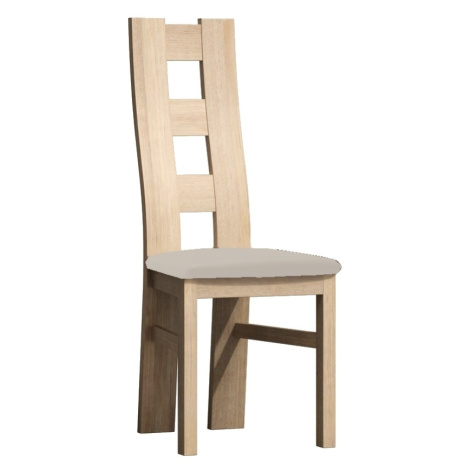 Čalouněná židle ACHAO, dub kraft zlatý/krémová Casarredo
