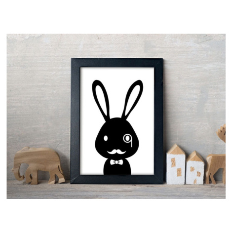 ELIS DESIGN sherlock králík na plakátě rozměr: 20 x 30 cm Pastelowe Love