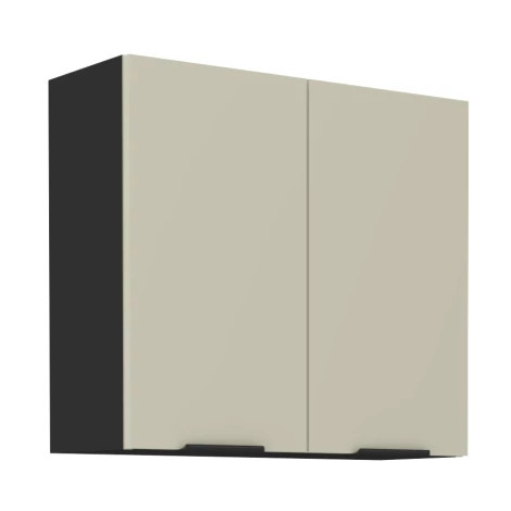 Horní kuchyňská skříňka Arona, 80 cm, kašmírová/černá Asko