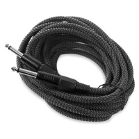FrontStage kabel 6,35 mm jack, 6 m, mono, textilní černobílý