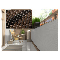 Balkonová ratanová zástěna MALMO, mix hnědá, výška 90 cm šířka různé rozměry 1300 g/m2 MyBestHom