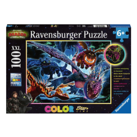 RAVENSBURGER Svítící puzzle Jak vycvičit draka III XXL 100 dílků 125357