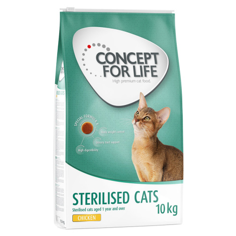 Concept for Life Sterilised Cats kuřecí - Vylepšená receptura! - 2 x 10 kg