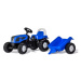 Šlapací traktor s vlečkou Rolly Toys Landini 011841 modrý