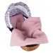 BBL Mušelínový polštářek + deka do kočárku - růžová