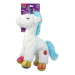 Hračka DOG FANTASY Stuffed Toy jednorožec pískací mix barev 26 cm