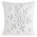 Vánoční polštář SNOWFLAKE bílá 45x45 cm MyBestHome Varianta: Povlak na polštář s výplní, 45x45 c