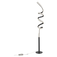 Designová stojací lampa černá včetně LED a stmívače - Twisted