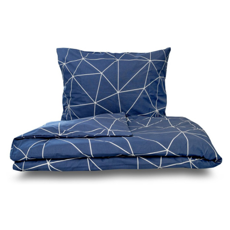 TOP Bavlněné povlečení NORDIC COLLECTION 140x200+70x90 Grid modré