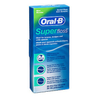 Oral-B dentální nit Super Floss nastříhané pásky 50m