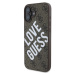 Guess PU Leather 4G Big Love Logo MagSafe kryt pro iPhone 16 hnědý