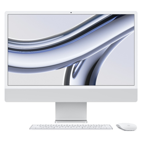 iMac 24" 4.5K displej, Apple M3 8jádrové CPU, 10jádrové GPU, 8GB, 512GB SSD, CZ - stříbrný