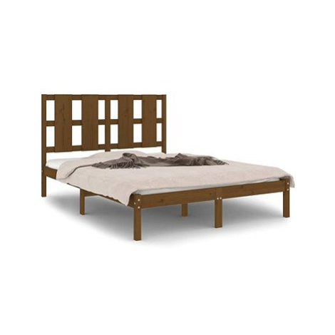 Rám postele medově hnědý masivní borovice 120 × 200 cm, 3105598 SHUMEE