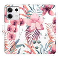 iSaprio flip pouzdro Pink Flowers 02 pro Xiaomi Redmi Note 13 5G