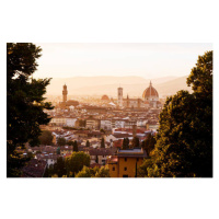 Fotografie Elevated view over the city of Florence at sunset, Gary Yeowell, 40 × 26.7 cm