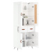 vidaXL Skříň highboard lesklá bílá 69,5 x 34 x 180 cm kompozitní dřevo