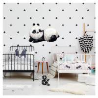 Samolepky do dětského pokoje - Panda s doplňky v skandinávském stylu