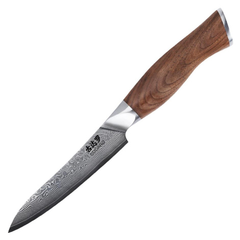 Gudaro - Damaškový univerzální kuchyňský nůž TAKUMI 5", délka 12,5 cm,ořech GD1003-B
