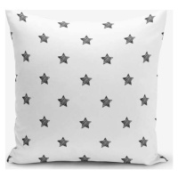 Černo-bílý povlak na polštář s příměsí bavlny Minimalist Cushion Covers White Background Star, 4