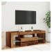 vidaXL TV stolek s LED old wood 120 x 36,5 x 40 cm kompozitní dřevo