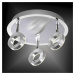 PAUL NEUHAUS LED stropní bodové svítidlo, 3-ramenné, kruhové, matný hliník 3000K PN 6788-96