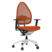 Topstar Elegantní kancelářská otočná židle, se zadní síťkou, opěradlo 550 mm, oranžová