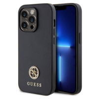 Guess PU 4G Strass Metal Logo kryt iPhone 15 Pro černý