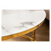 LuxD Designový konferenční stolek Latrisha II - 80 cm vzor mramorová imitace