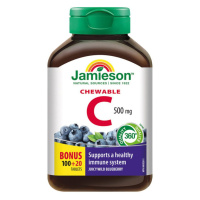 Jamieson Vitamín C 500 mg příchuť borůvka 120 cucacích tablet