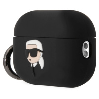 Silikové pouzdro Karl Lagerfeld 3D Logo NFT Karl pro Airpods Pro2, black