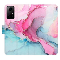 iSaprio flip pouzdro PinkBlue Marble pro Xiaomi Redmi Note 12S