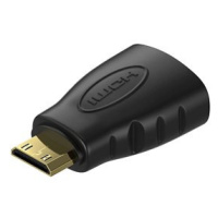 AlzaPower Mini HDMI-C (M) to HDMI (F) 10.2Gbps FullHD černý