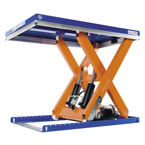 Edmolift Kompaktní zvedací stůl, nosnost 4000 kg, plošina d x š 2200 x 1200 mm, užitečný zdvih 1
