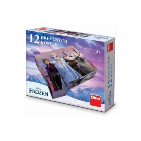 FROZEN II 12 Dřevěné licenční kostky Dino