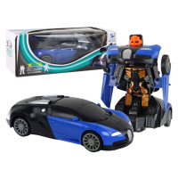 mamido Auto Robot 2v1 Transformers Bugatti modré