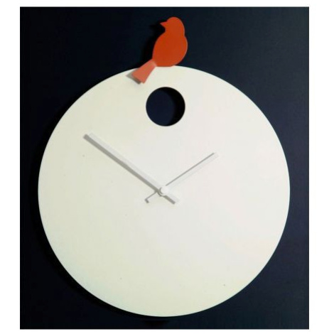 Designové nástěnné hodiny Diamantini&Domeniconi 394 orange Bird 40cm FOR LIVING