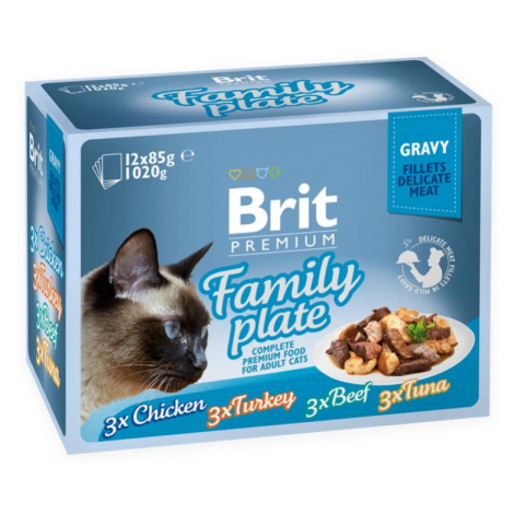 BRIT cat kapsa FAMILY plate GRAVY - 12x85g