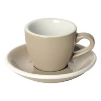 Loveramics Egg - Espresso 80 ml Cup and Saucer - Taupe