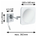 PAULMANN HomeSpa LED kosmetické zrcadlo Jora 3-násobné zvětšení IP44 chrom/bílá/zrcadlo 3,3W měn