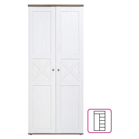 Skříň, borovice canyon/dub sonoma trufel, TEINA SZF2D006 Tempo Kondela