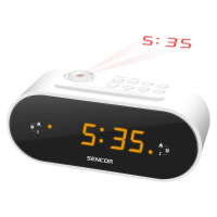 Sencor Sencor - Radiobudík s LED displejem a projektorem 5W/230V bílá