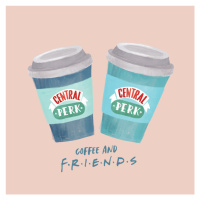 Umělecký tisk Friends - Coffee and Friends, 40x40 cm