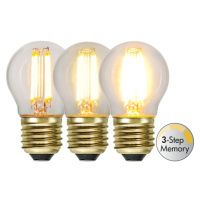 LED žárovka se stmíváním E27 G45 Star Trading Soft Glow 3-Step Memory - čirá