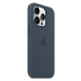 Apple silikonový kryt s MagSafe na iPhone 14 Pro bouřkově modrý Bouřkově modrá
