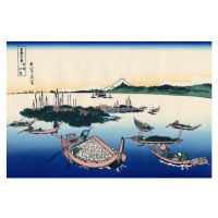 Obrazová reprodukce Tsukada Island in the Musashi province, Hokusai, Katsushika, 40x26.7 cm